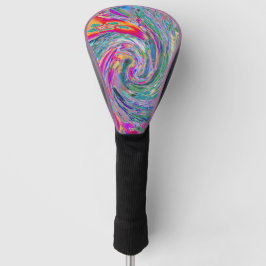 Funda Para Palo De Golf Flores abstractas psicodélicas olas de color de ar