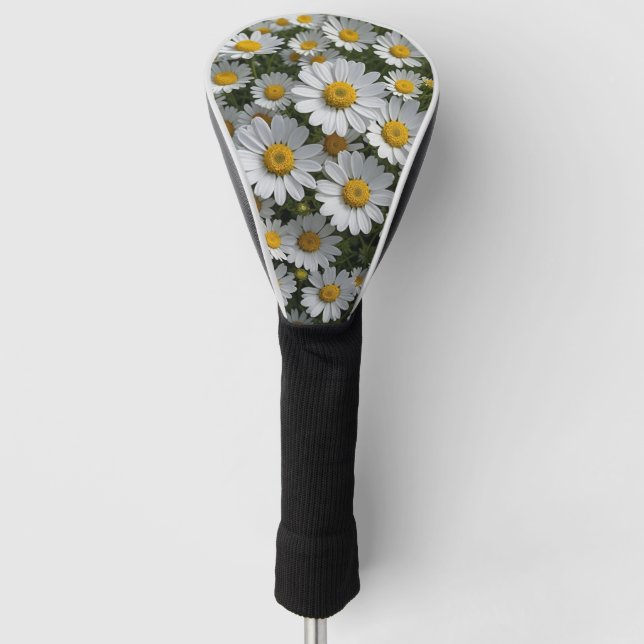Funda Para Palo De Golf Flores de fúnebre blanco (Anverso)