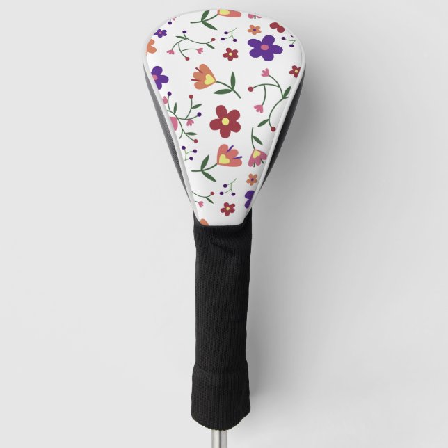 Funda Para Palo De Golf flores de patrón- (Anverso)