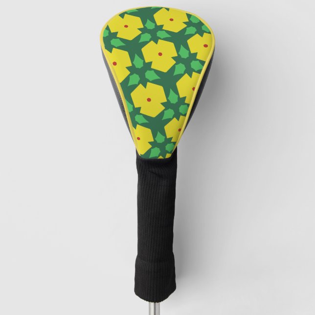 Funda Para Palo De Golf Flores estilizadas (Anverso)