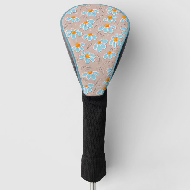 Funda Para Palo De Golf Flores Felices  (Anverso)