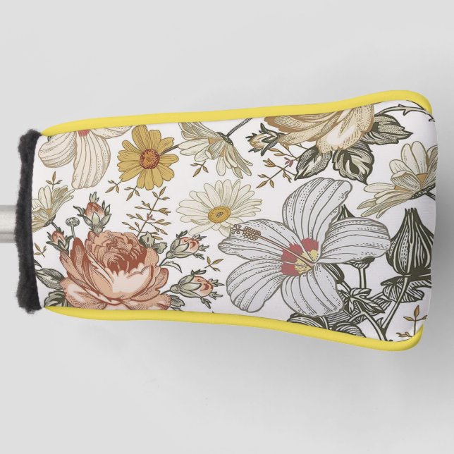 Funda Para Palo De Golf Flores hermosas (Anverso)