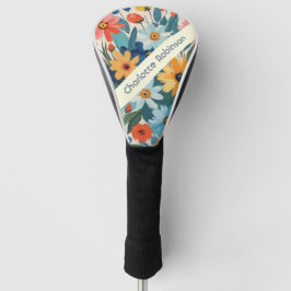 Funda Para Palo De Golf Flores Modernas Coloridas de Jardín de Primavera P