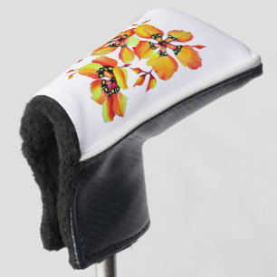 Funda Para Palo De Golf Flores Naranjas elegantes - Personalizar tu propia