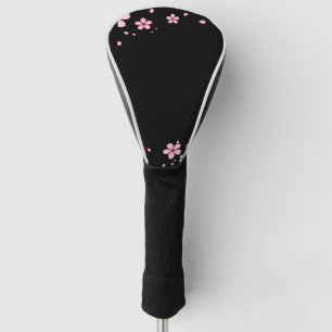 Funda Para Palo De Golf Flores Negras Y Rosa