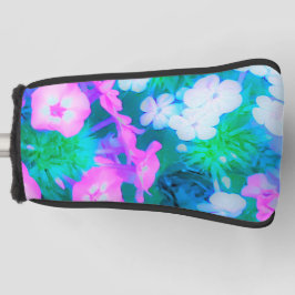 Funda Para Palo De Golf Flores Phlox en los jardines rosa, verde, azul y b