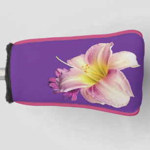 Funda Para Palo De Golf Flores rosadas y amarillas