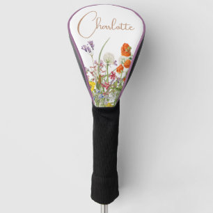 Funda Para Palo De Golf Flores silvestres coloridas Nombre botánico del pa