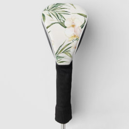 Funda Para Palo De Golf Flores tropicales de orquídeas blancas
