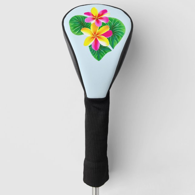 Funda Para Palo De Golf Flores tropicales de plumeria (Anverso)