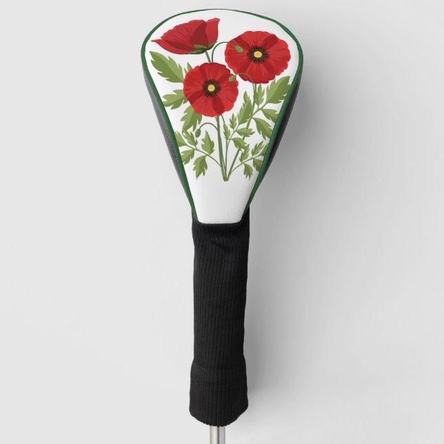 Funda Para Palo De Golf Flores veraniegas alegres con adormidera (Anverso)
