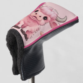 Funda Para Palo De Golf Fluffy Pink Highlands Scottish Cow