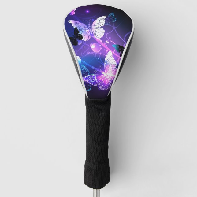 Funda Para Palo De Golf Fondo con mariposas nocturnas (Anverso)