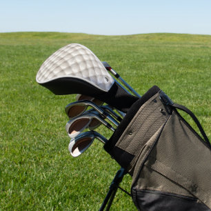 Funda Para Palo De Golf Fondo con textura de cuero blanco acolchado