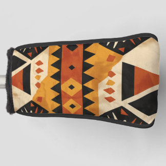 Funda Para Palo De Golf Fondo de diseño africano en castaño y negro