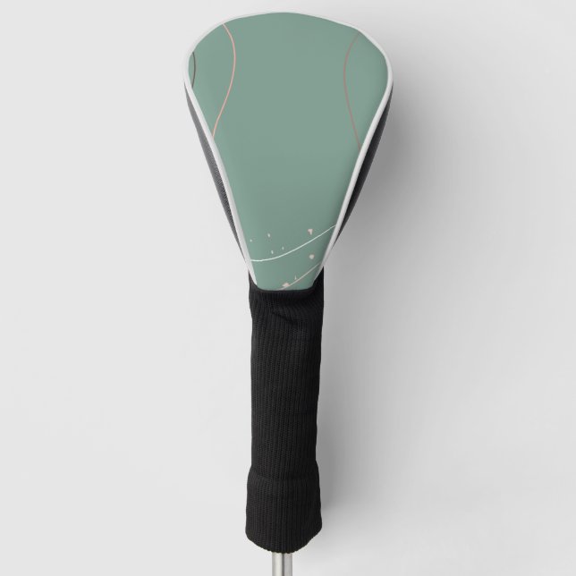 Funda Para Palo De Golf Fondo del Pastel de fondo verde estético (Anverso)