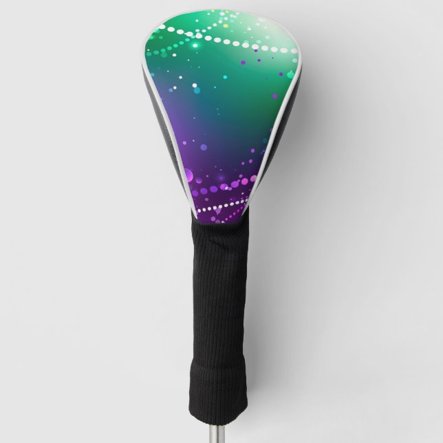 Funda Para Palo De Golf Fondo morado festivo Mardi Gras (Anverso)