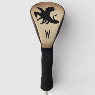 Funda Para Palo De Golf Fondo Rústico del Dragón Negro Inicial