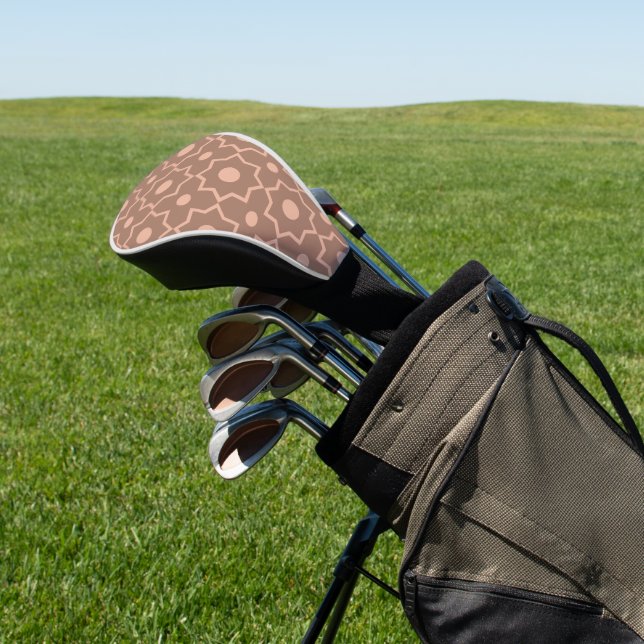 Funda Para Palo De Golf Forma geométrica moderna Mocha Mousse Dusty Rosa (In Situ)