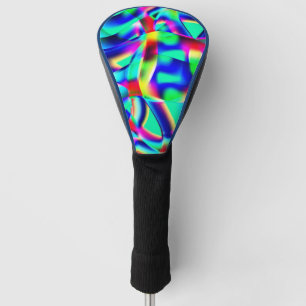 Funda Para Palo De Golf Formas curvadas y muy coloridas, predomina el verd