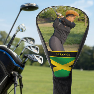 Funda Para Palo De Golf Foto con el nombre de la bandera jamaiquina