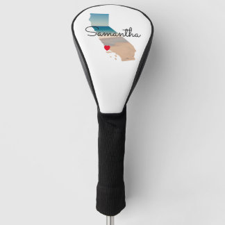 Funda Para Palo De Golf Foto de corazón con forma de California 