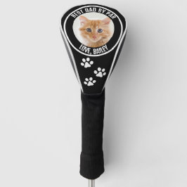 Funda Para Palo De Golf Foto De Gato personalizado Mejor Papá De Par Black