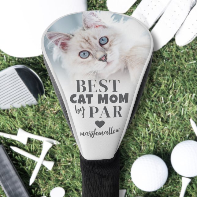 Funda Para Palo De Golf Foto de mamá de gato (Best Cat Mom By Par Photo Golf Head Cover)