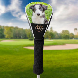 Funda Para Palo De Golf Foto de mascota con monograma personalizado Famili