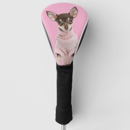 Funda Para Palo De Golf Foto de perro familiar rosa