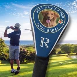 Funda Para Palo De Golf Foto De Perro Mejor Papá Por Monograma De Par Pers