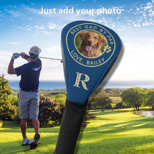 Funda Para Palo De Golf Foto de Perro Mejor Papá por Par Monograma Persona