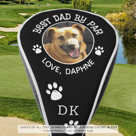 Funda Para Palo De Golf Foto de perro personalizado MEJOR DAD DE PAR Monog