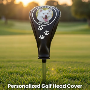 Funda Para Palo De Golf Foto De Perro personalizado Mejor Papá De Par Blac