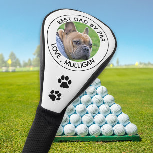 Funda Para Palo De Golf Foto De Perro personalizado Mejor Papá De Par Blac
