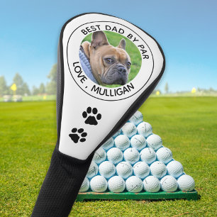 Funda Para Palo De Golf Foto De Perro personalizado Mejor Papá De Par Blac