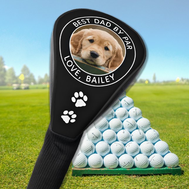 Funda Para Palo De Golf Foto De Perro personalizado Mejor Papá De Par Blac (Subido por el creador)