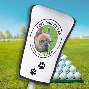 Funda Para Palo De Golf Foto De Perro personalizado Mejor Papá De Par Blac