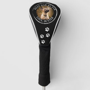 Funda Para Palo De Golf Foto De Perro personalizado Mejor Papá De Par Blac