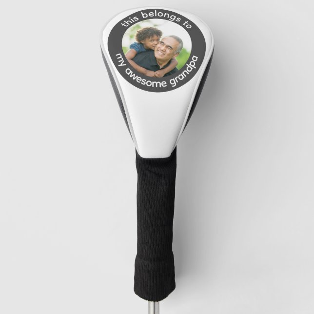 Funda Para Palo De Golf Foto del abuelo personalizado (Anverso)