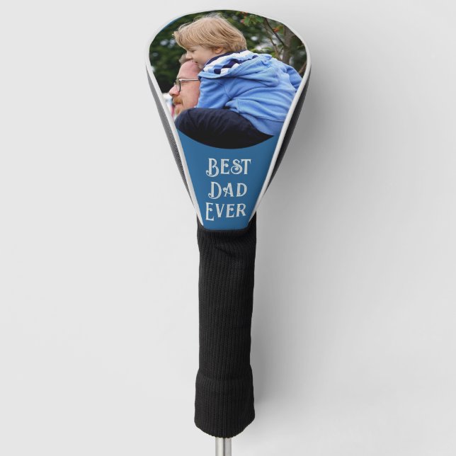 Funda Para Palo De Golf Foto del Día del Mejor Padre Nunca (Anverso)