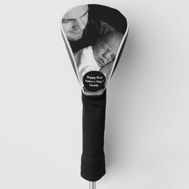 Funda Para Palo De Golf Foto del Personalizado del Día del Padre Feliz (Anverso)