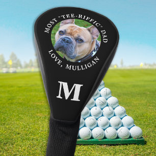 Funda Para Palo De Golf Foto Mascota de monograma personalizado de Tee-Rif