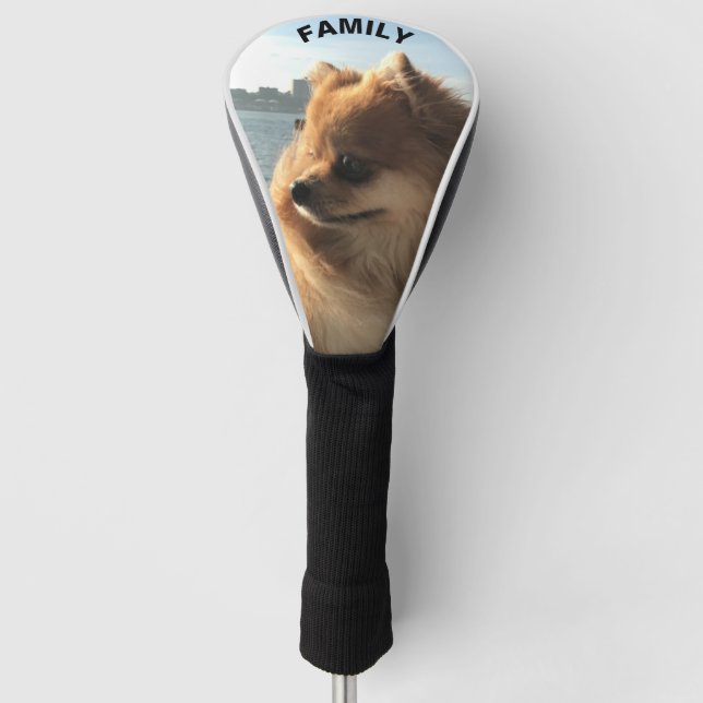 Funda Para Palo De Golf Foto Mascota familiar personalizada (Anverso)