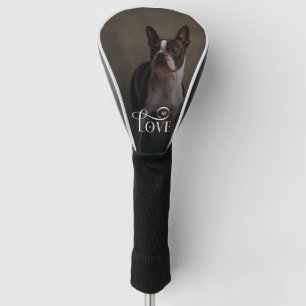 Funda Para Palo De Golf Foto Monograma de Mascotas de Perros Personalizado
