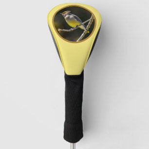 Funda Para Palo De Golf Foto Original de Ave Silvestre Bombycilla Cedrorum