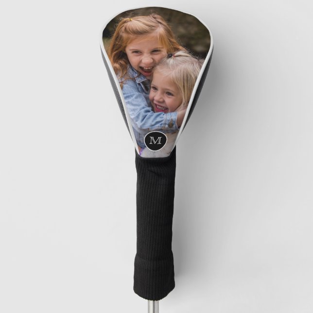 Funda Para Palo De Golf Foto personalizada de la familia Monograma (Anverso)