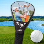 Funda Para Palo De Golf Foto personalizada Retro Golfer DAD<br><div class="desc">PAPÁ... Dos de tus cosas favoritas, golf y tus hijos. Ahora puedes llevarlos contigo mientras juegas 18 agujeros . Personalizar estas tapas de cabeza de golf de DAD con la foto y el nombre favoritos de su hijo. ¡Un gran regalo para todos los papás de golf y amantes del golf,...</div>