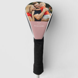Funda Para Palo De Golf Foto Personalizada Y Nombre Dusty Rosa Rosa