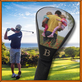 Funda Para Palo De Golf Foto personalizado Monograma simple personalizado 